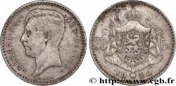 BELGIQUE 20 Francs Albert Ier légende Française 1934 