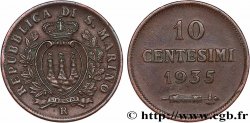 SAINT-MARIN 10 Centesimi écu aux trois tours 1935 Rome - R