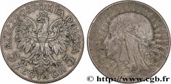 POLONIA 5 Zlotych reine Jadwiga 1933 Varsovie