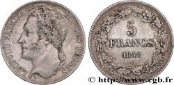 BELGIUM 5 Francs Léopold Ier tête laurée 1848