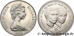 INSEL MAN 1 Crown mariage princier prince Charles et lady Diana 1981 Pobjoy Mint fST