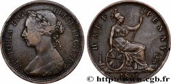 UNITED KINGDOM 1/2 Penny Victoria 1891 