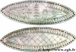 CHINE Jeton de jeux en nacre XIXe