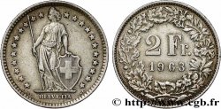 SUISSE 2 Francs Helvetia 1963 Berne
