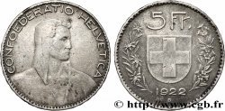 SWITZERLAND 5 Francs Berger 1922 Berne