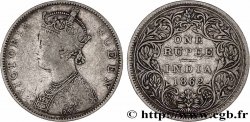 INDES BRITANNIQUES 1 Roupie Victoria 1862 Calcutta TB+