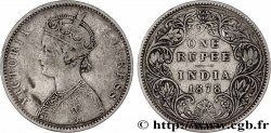 INDES BRITANNIQUES 1 Roupie Victoria 1878  Bombay