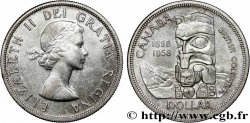 CANADA 1 Dollar Elisabeth II / Colombie Britannique 1958 
