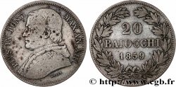 VATICAN ET ÉTATS PONTIFICAUX 20 Baiocchi Pie IX an XIII 1859 Rome