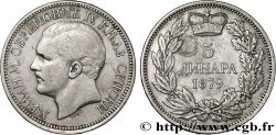 SERBIA 5 Dinara Milan Obrenovich IV 1879 Paris