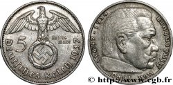 GERMANY 5 Reichsmark Maréchal Paul von Hindenburg 1937 Hambourg
