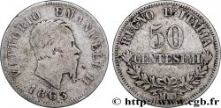 ITALIE 50 Centesimi Victor Emmanuel II 1863 Milan