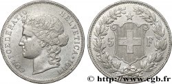 SUISSE 5 Francs Helvetia buste 1888 Berne