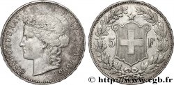 SWITZERLAND - CONFEDERATION OF HELVETIA 5 Francs Helvetia 1895 Berne