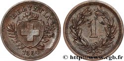 SUISSE 1 Centime Croix Suisse 1864 Berne - B