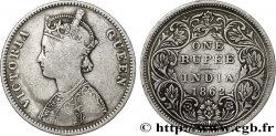 BRITISH INDIA 1 Rupee (Roupie) Victoria 1862 Calcutta