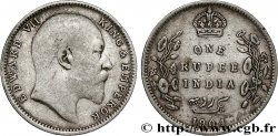 INDES BRITANNIQUES 1 Rupee (Roupie) Edouard VII 1904 Calcutta