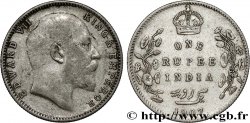INDES BRITANNIQUES 1 Rupee (Roupie) Edouard VII 1907 Calcutta