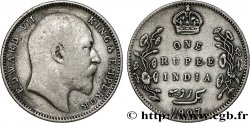 INDES BRITANNIQUES 1 Rupee (Roupie) Edouard VII 1907 Bombay