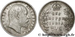 INDES BRITANNIQUES 1 Rupee (Roupie) Edouard VII 1909 Calcutta