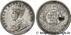 INDES BRITANNIQUES 1 Rupee (Roupie) Georges V 1917 Calcutta
