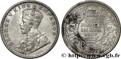 INDES BRITANNIQUES 1 Rupee (Roupie) Georges V 1917 Calcutta