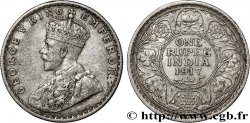 BRITISH INDIA 1 Rupee (Roupie) Georges V 1917 Bombay