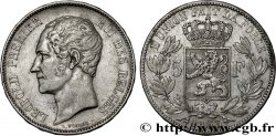 BELGIQUE 5 Francs Léopold Ier tête nue 1853