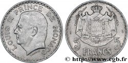 MONACO 5 Francs Louis II 1945 Paris q.SPL