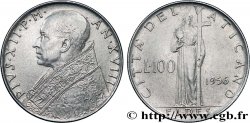 VATICAN ET ÉTATS PONTIFICAUX 100 Lire Pie XII an XVIII 1956 Rome