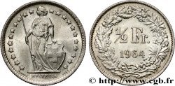 SUISSE 1/2 Franc Helvetia 1964 Berne