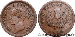 CANADA - NOUVELLE ÉCOSSE 1 Penny Token Nova Scotia Victoria 1840 