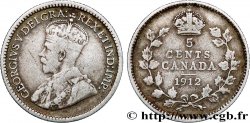 CANADA 5 Cents Georges V 1912 