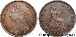 ROYAUME-UNI 1 Penny Victoria “Bun Head” 1879 Londres