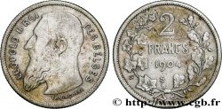 BELGIEN 2 Francs Léopold II légende française 1904