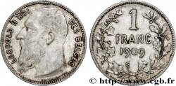 BELGIQUE 1 Franc Léopold II légende française 1909 