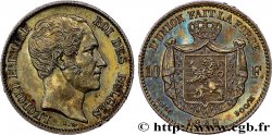 BELGIQUE - ROYAUME DE BELGIQUE - LÉOPOLD Ier Essai 10 Francs tête nue en vermeil 1849 Bruxelles