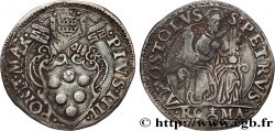 ITALIE - ÉTATS DU PAPE - PIE IV (Giovanni Angelo Medici) Teston N.D. Rome TB+