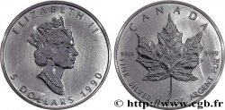 CANADA 5 Dollars (1 once) Proof feuille d’érable 1990  FDC