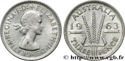 AUSTRALIE 3 Pence Elisabeth II 1963 Melbourne
