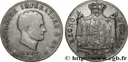 ITALIE - ROYAUME D ITALIE - NAPOLÉON Ier 5 Lire 1807 Milan TB+