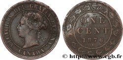 CANADA 1 Cent Victoria 1876 Heaton TB+