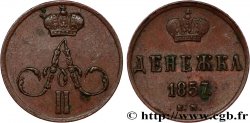 RUSSIE 1 Denga (1/2 Kopeck) monogramme Alexandre II 1857 Ekaterinbourg 
