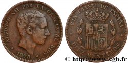 ESPAGNE 10 Centimos Alphonse XII 1878 Oeschger Mesdach & CO