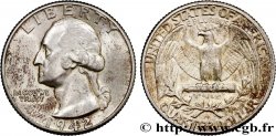 ÉTATS-UNIS D AMÉRIQUE 1/4 Dollar Georges Washington 1942 Philadelphie