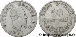 ITALIE 50 Centesimi Victor Emmanuel II 1863 Milan