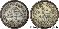 LIBAN 50 piastres Cèdre du Liban 1952 Utrecht TTB