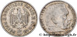 ALLEMAGNE 5 Reichsmark Maréchal Paul von Hindenburg 1935 Munich