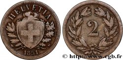 SVIZZERA 2 Centimes (Rappen) croix suisse 1851 Paris