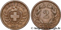 SUISSE 2 Centimes (Rappen) 1870 Berne